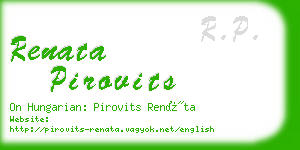 renata pirovits business card